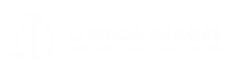 O'Mega Images White Transparent Long Logo