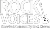 Rock Voices White Transparent Logo